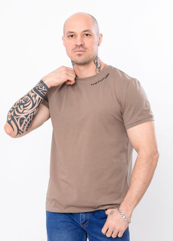 Коричневая футболка мужская с коротким рукавом Носи своє
