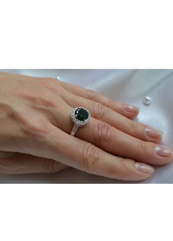 Кольцо с зеленым фианитом 7915/2 SE Maxi Silver (277751218)
