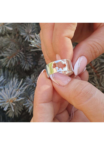 Кольцо карта Украины Анджелины Джоли 9259 SE Maxi Silver (277751129)