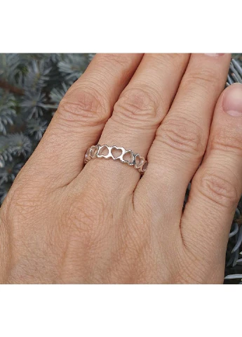 Кільце з сердечками 5367 SE Maxi Silver (277751214)