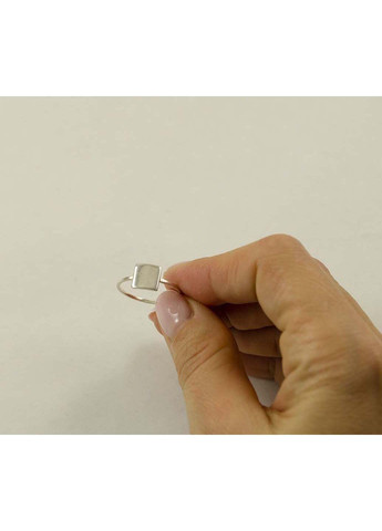 Кільце мінімалізм з квадратом 9056 SE Maxi Silver (277751257)