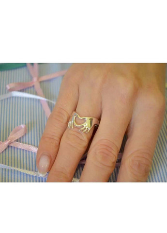 Кольцо сердце из рук 8593 SE Maxi Silver (277751159)