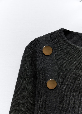 Темно-серый демисезонный свитер Zara