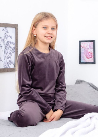 Серая зимняя пижама девочки (подростковая) футболка + брюки Носи своє