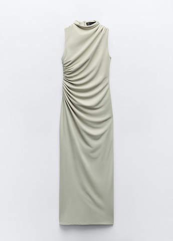 Фісташкова святковий сукня Zara однотонна