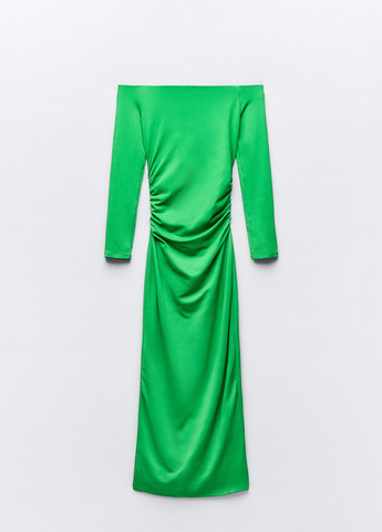 Зелена вечірня сукня Zara однотонна