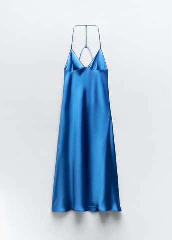 Світло-синя домашній сукня Zara однотонна