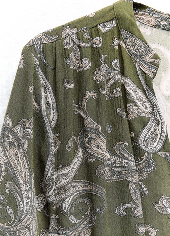 Комбинированное праздничный платье Zara с абстрактным узором
