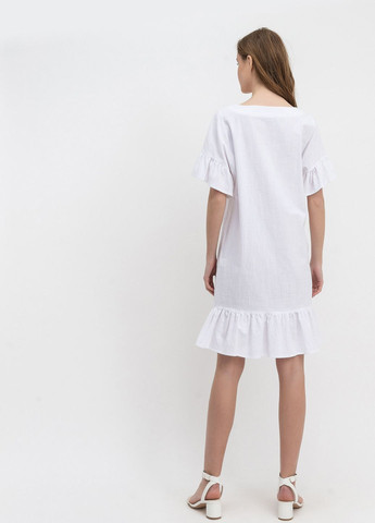 Белое деловое платье Lesia однотонное