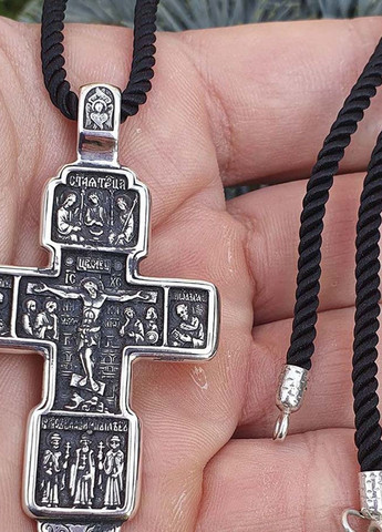 Великий хрест православний двосторонній 8997 Maxi Silver (277756738)