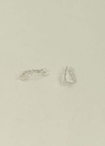 Сережки вдоль мочки уха звездочки 8780 Maxi Silver (277756760)