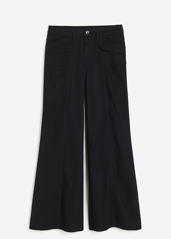 Черные джинсовые демисезонные брюки H&M