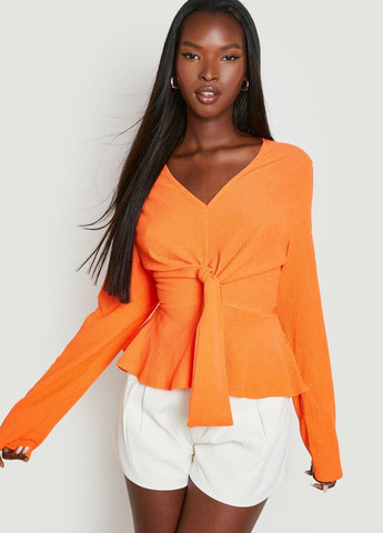 Оранжевая летняя блуза Boohoo