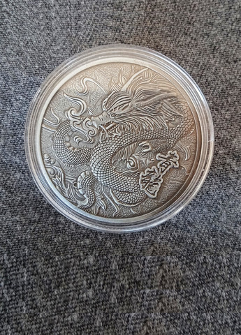 Китайский Голубой дракон Сувенирная монета Blue Orange (277868420)