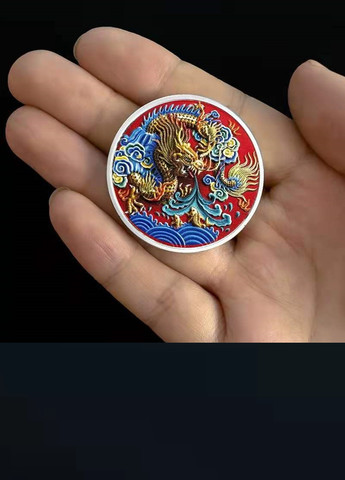 Коллекционная памятная монета Зодиак Дракон silver Blue Orange (277868423)