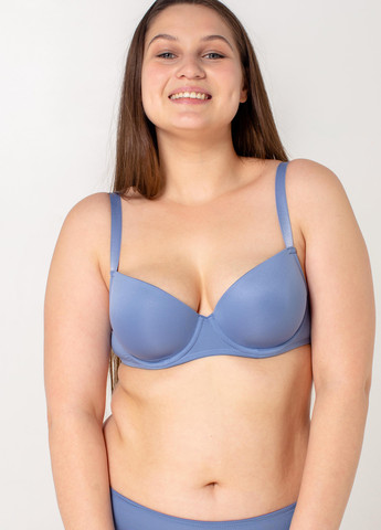 Блакитний бюстгальтер slz24001108 денім Brabrabra з кісточками мікрофібра