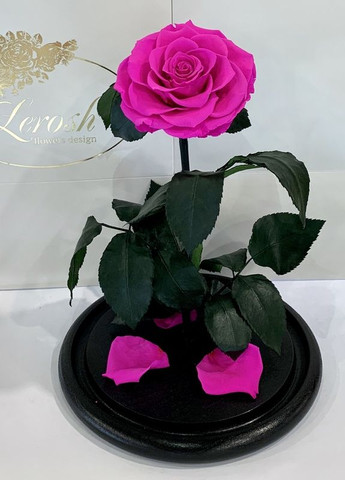 Ярко-розовая Фуксия роза в колбе - Lux 33 см LEROSH (278020065)