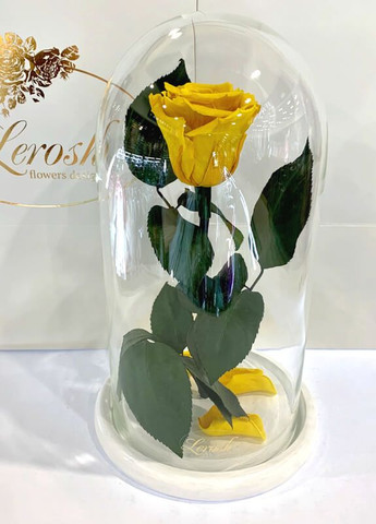 Желтая роза в колбе - Classic 27 см LEROSH (278020054)
