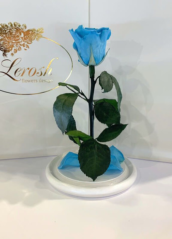 Блакитна троянда в колбі - Classic 27 см LEROSH (278020019)