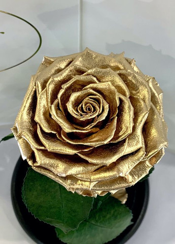 Золота троянда в колбі - Premium 27 см LEROSH (278019980)