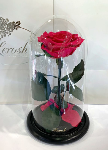 Малинова троянда в колбі - Premium 27 см LEROSH (278019999)