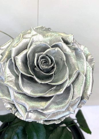 Срібна троянда в колбі - Lux 33 см LEROSH (278019997)