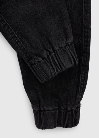 Черные демисезонные джинсы с манжетом Moyaberla