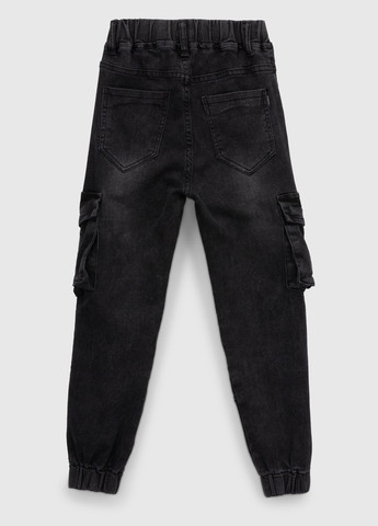 Черные демисезонные джинсы с манжетом Moyaberla