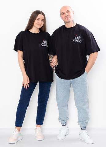 Черная мужская футболка "family look" с коротким рукавом Носи своє