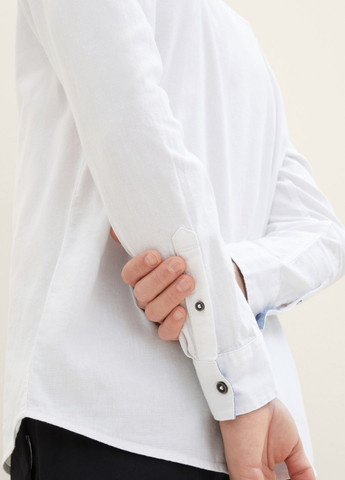 Белая кэжуал рубашка Tom Tailor