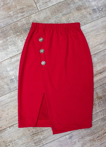 Красная повседневный однотонная юбка Носи своє карандаш