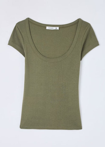 Хаки (оливковая) летняя футболка женщин Terranova