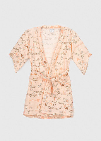 Персиковый халат + рубашка Nicoletta