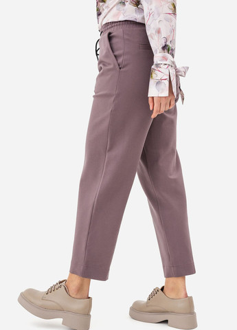 Фиолетовые кэжуал демисезонные прямые брюки Garne