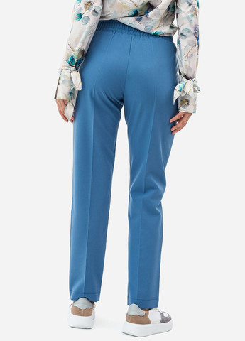 Синие кэжуал демисезонные прямые брюки Garne