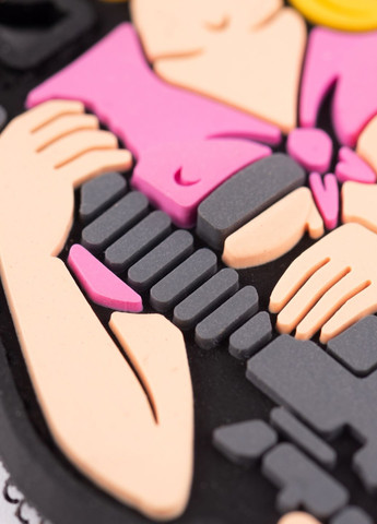 ПВХ патч "Девочка-кошка" розовая - Brand Element (278040113)