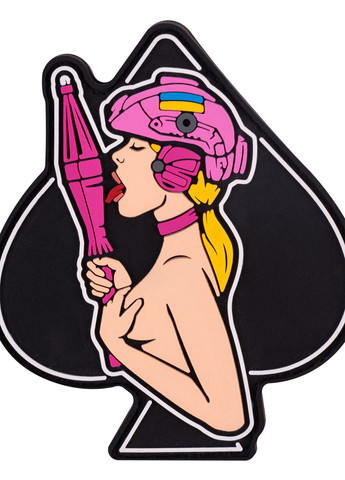 ПВХ патч "Девочка-пика" розовая - Brand Element (278040109)