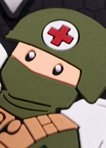 ПВХ патч "Військовий медик" чорний - Brand Element (278040124)