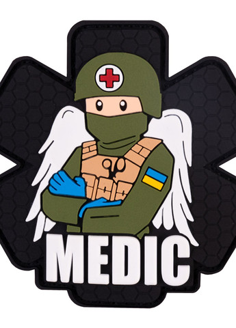 ПВХ патч "Военный медик" черный - Brand Element (278040124)