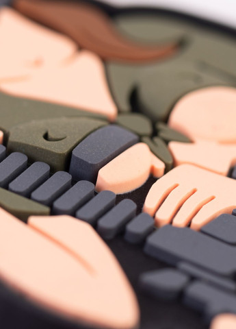 ПВХ патч "Дівочка-кішка" шатенка - Brand Element (278040126)