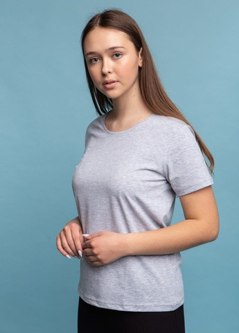 Світло-сіра всесезон футболка жіноча однотонна Nicoletta
