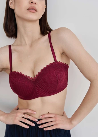 Бордовый бюстгальтер без push-up Nicoletta