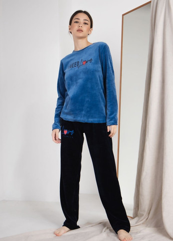 Синя костюм жіночий велюровий Nicoletta