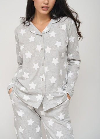 Світло-сіра жіноча піжама зі штанами Nicoletta