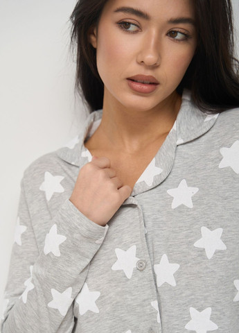 Світло-сіра жіноча піжама зі штанами Nicoletta