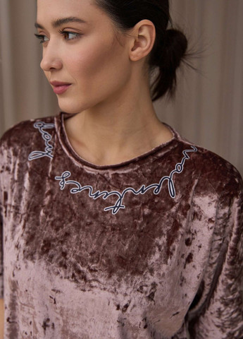 Коричневая комплект со штанами и футболкой на завязке Nicoletta