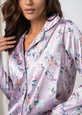 Бузкова жіноча піжама на ґудзиках Nicoletta