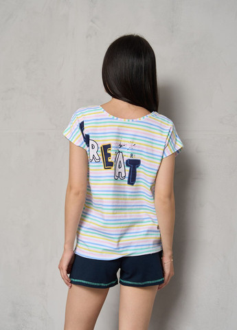 Біла жіночий комплект із шортиками Nicoletta