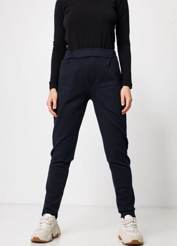 Темно-синяя женские штаны на резинке Nicoletta