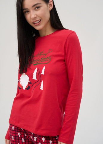 Червона жіноча піжама зі штанами Nicoletta